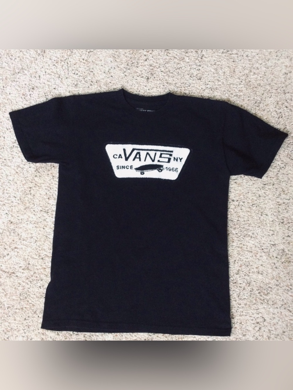 Vans Retro Black T-Shirt 100% Cotton Size Men’s S Skate Streetwear Unisex